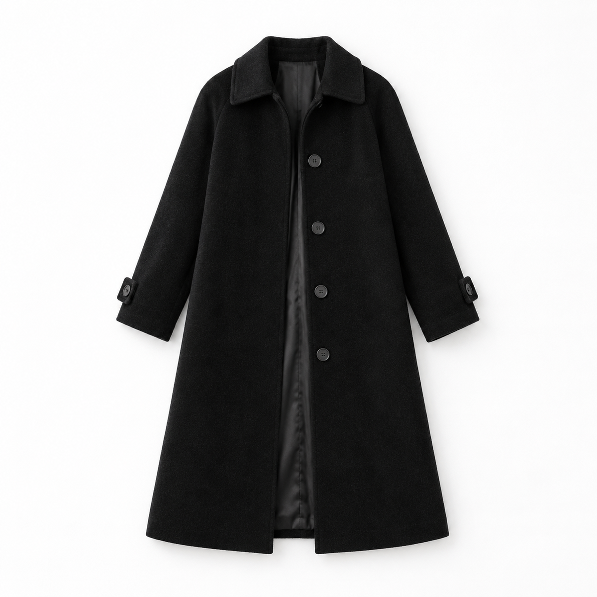 The Beatrice Rounded-Collar Coat - 黑色 - Main preview