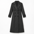 The Eleanor Double-Breasted Long Coat - 深灰色 - New main