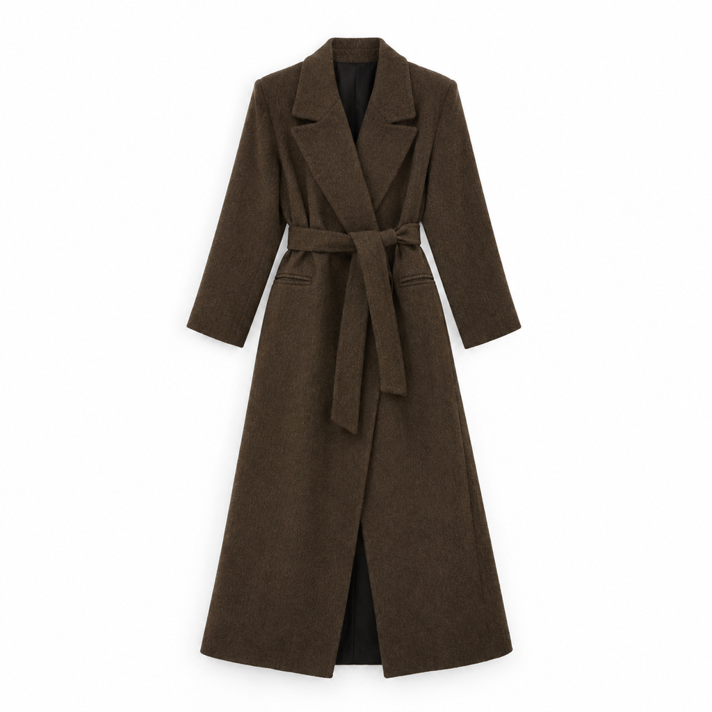 The Florence Belted Tailored Coat - Mocha - New main