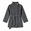 The Harriet Belted Stand-Collar Jacket - 岩雾灰 - Main · accepted