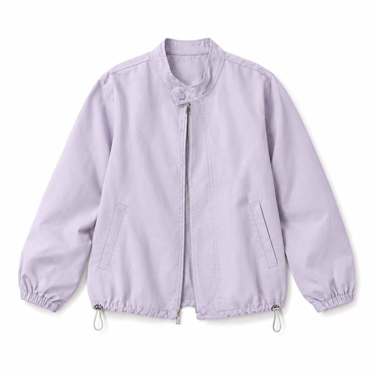 The Agnes Stand-Collar Short Jacket - Purple - Purple · Main