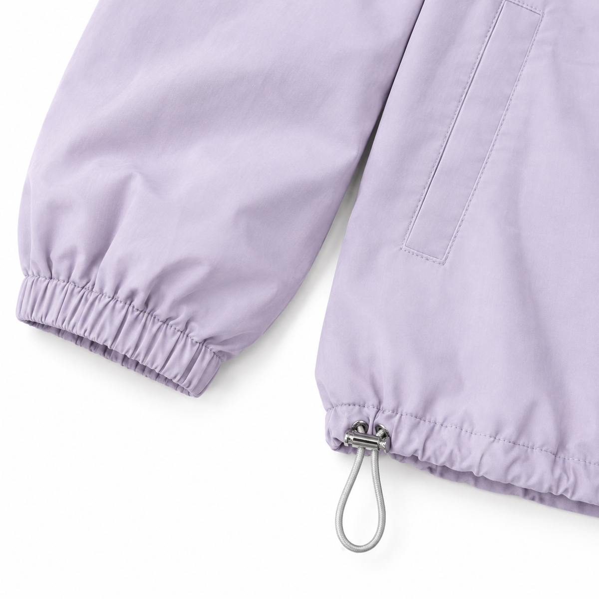 The Agnes Stand-Collar Short Jacket - Purple - Purple · Cuff and hem