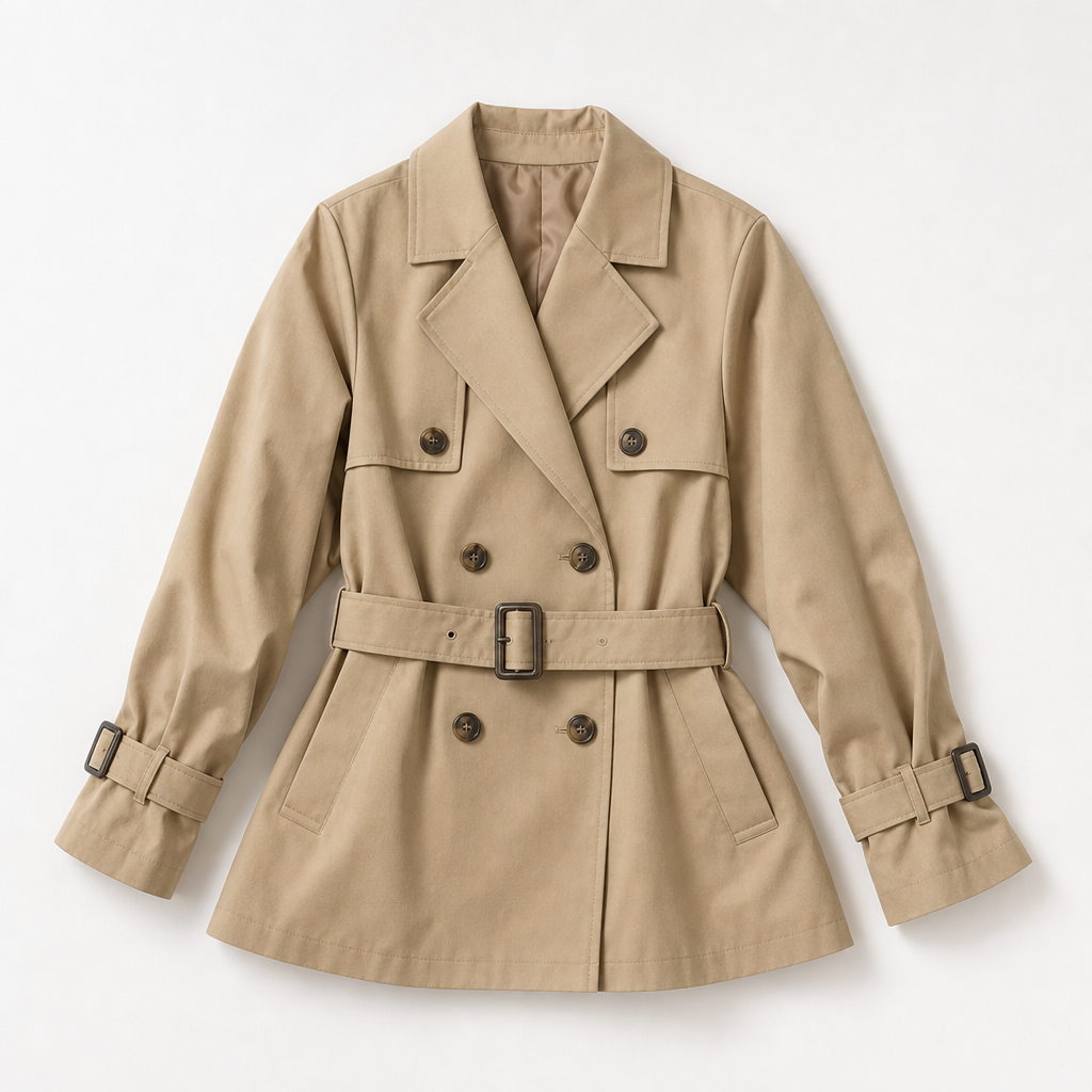 The Cecily Short Trench Jacket - 卡其色 - New main
