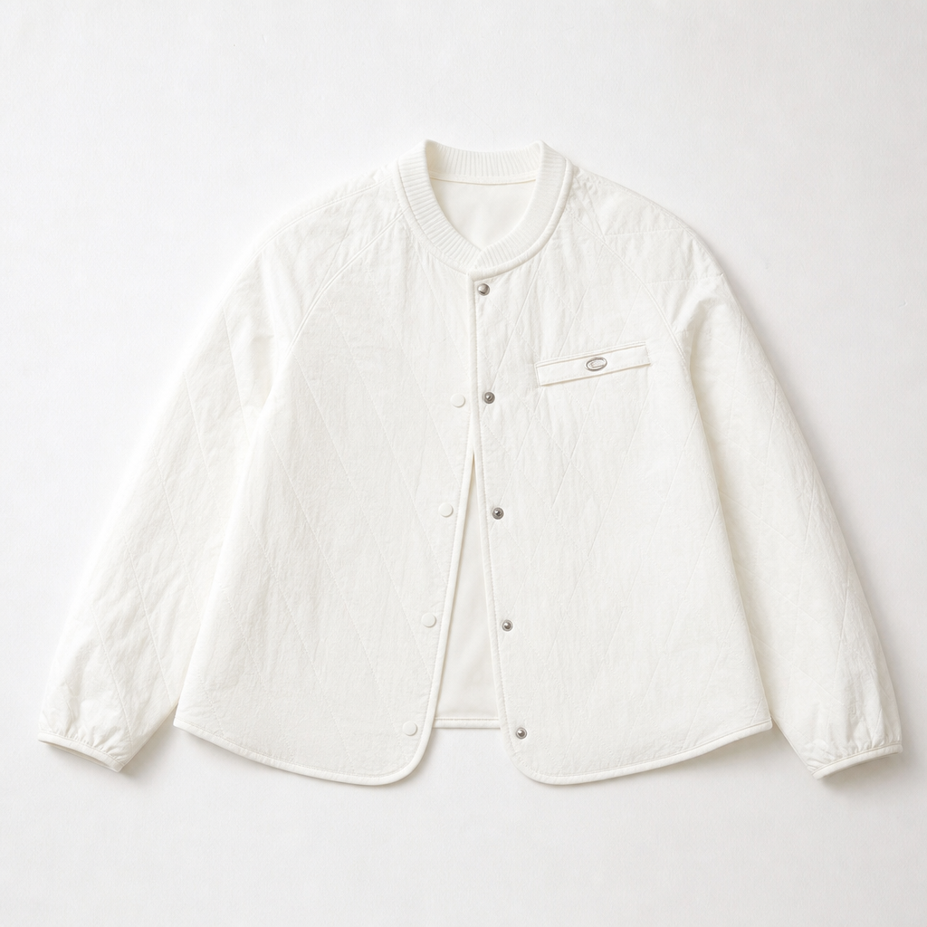 The Mabel Quilted Liner Jacket - 白色 - New main