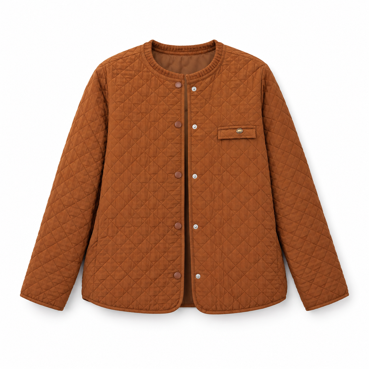 The Mabel Quilted Liner Jacket - Amber - Amber · Main